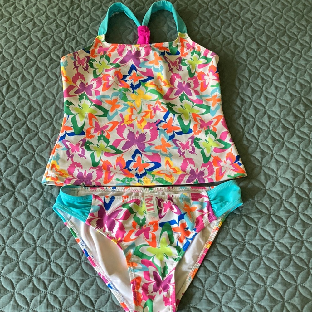 Girl’s size 14 butterfly tankini swimsuit